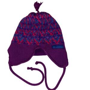 Columbia 100% wool patterned multicolored hat unisex